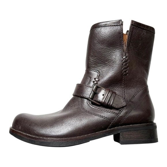 Bussola Dark Brown Leather Ankle Boots With Buckle EUR 37 - Picture 10 of 10